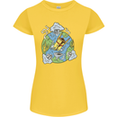 Climate Change Earth Destruction Nuclear War Womens Petite Cut T-Shirt Yellow