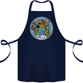Climate Change It's Never Too Late Cotton Apron 100% Organic Navy Blue