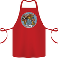 Climate Change It's Never Too Late Cotton Apron 100% Organic Red