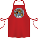 Climate Change It's Never Too Late Cotton Apron 100% Organic Red