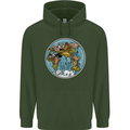 Climate Change It's Never Too Late Mens 80% Cotton Hoodie Forest Green