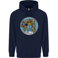 Climate Change It's Never Too Late Mens 80% Cotton Hoodie Navy Blue