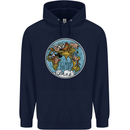 Climate Change It's Never Too Late Mens 80% Cotton Hoodie Navy Blue