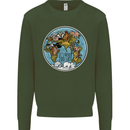 Climate Change It's Never Too Late Mens Sweatshirt Jumper Forest Green