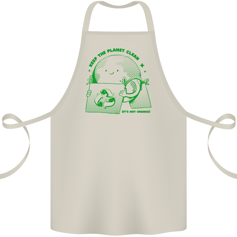 Climate Change Keep the Planet Clean Cotton Apron 100% Organic Natural