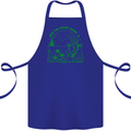 Climate Change Keep the Planet Clean Cotton Apron 100% Organic Royal Blue