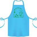 Climate Change Keep the Planet Clean Cotton Apron 100% Organic Turquoise