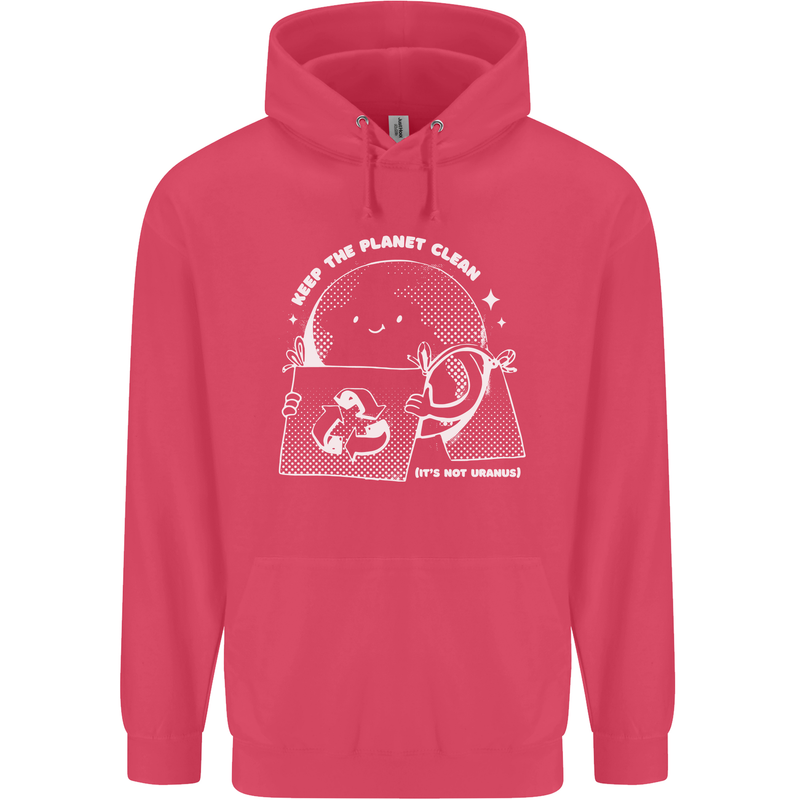 Climate Change Keep the Planet Clean Funny Childrens Kids Hoodie Heliconia