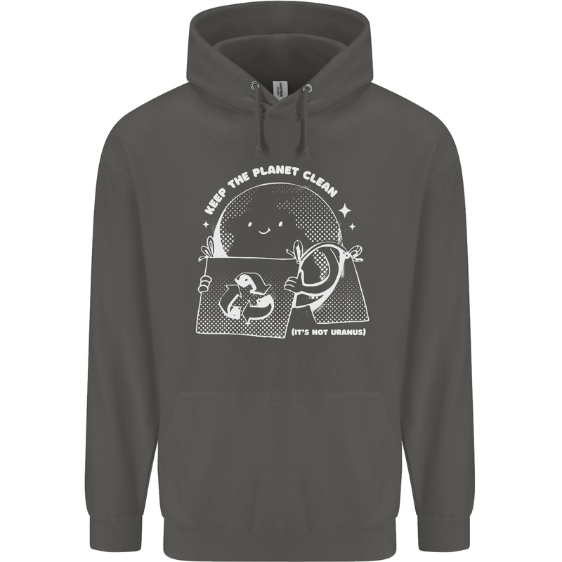 Climate Change Keep the Planet Clean Funny Childrens Kids Hoodie Storm Grey