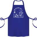 Climate Change Keep the Planet Clean Funny Cotton Apron 100% Organic Royal Blue