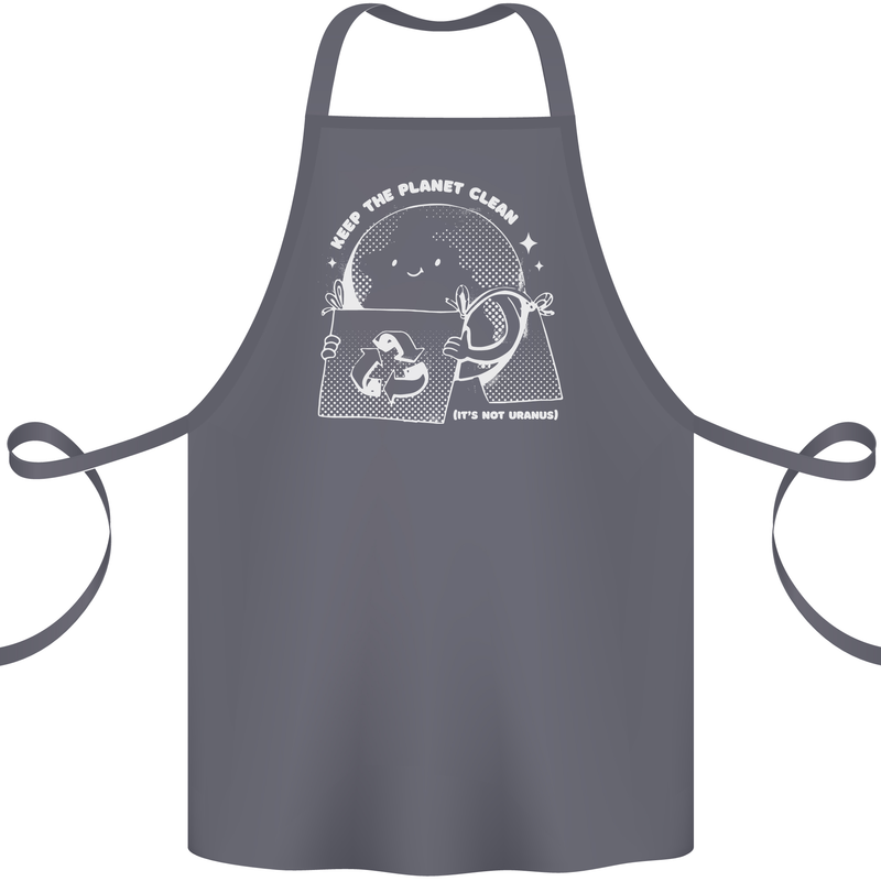 Climate Change Keep the Planet Clean Funny Cotton Apron 100% Organic Steel
