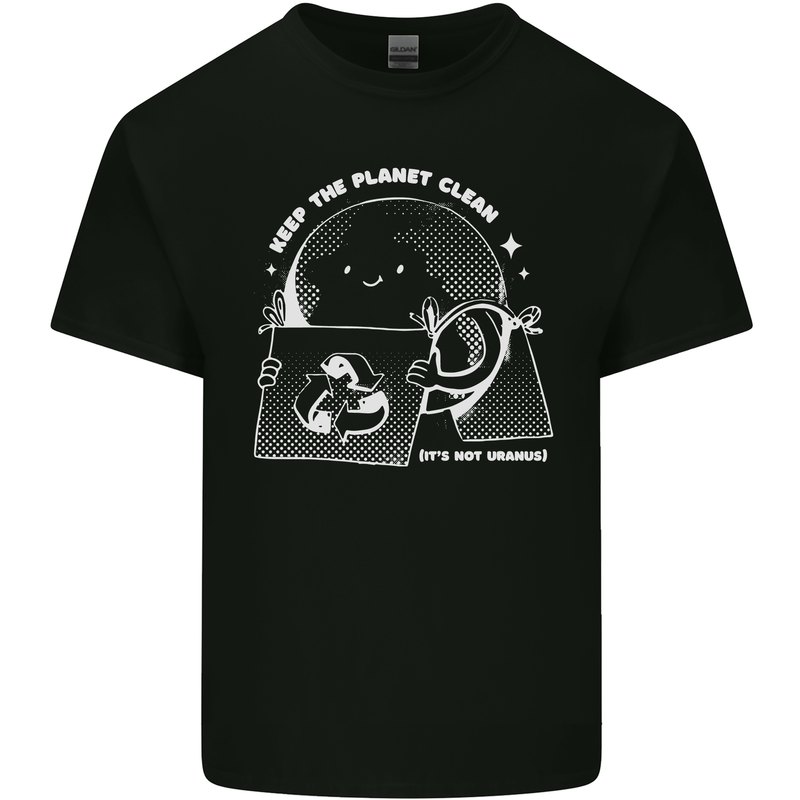 Climate Change Keep the Planet Clean Funny Kids T-Shirt Childrens Black