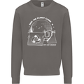 Climate Change Keep the Planet Clean Funny Mens Sweatshirt Jumper Charcoal