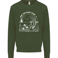 Climate Change Keep the Planet Clean Funny Mens Sweatshirt Jumper Forest Green
