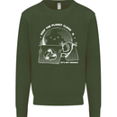 Climate Change Keep the Planet Clean Funny Mens Sweatshirt Jumper Forest Green