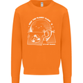 Climate Change Keep the Planet Clean Funny Mens Sweatshirt Jumper Orange