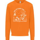Climate Change Keep the Planet Clean Funny Mens Sweatshirt Jumper Orange