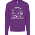 Climate Change Keep the Planet Clean Funny Mens Sweatshirt Jumper Purple