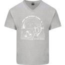 Climate Change Keep the Planet Clean Funny Mens V-Neck Cotton T-Shirt Sports Grey