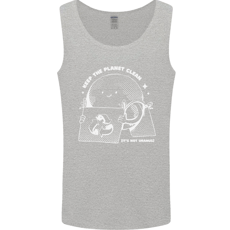 Climate Change Keep the Planet Clean Funny Mens Vest Tank Top Sports Grey