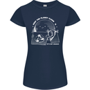 Climate Change Keep the Planet Clean Funny Womens Petite Cut T-Shirt Navy Blue