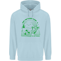 Climate Change Keep the Planet Clean Mens 80% Cotton Hoodie Light Blue