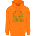 Climate Change Keep the Planet Clean Mens 80% Cotton Hoodie Orange