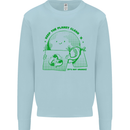 Climate Change Keep the Planet Clean Mens Sweatshirt Jumper Light Blue