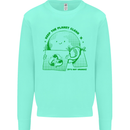 Climate Change Keep the Planet Clean Mens Sweatshirt Jumper Peppermint