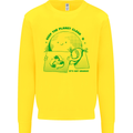 Climate Change Keep the Planet Clean Mens Sweatshirt Jumper Yellow