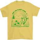 Climate Change Keep the Planet Clean Mens T-Shirt 100% Cotton Yellow