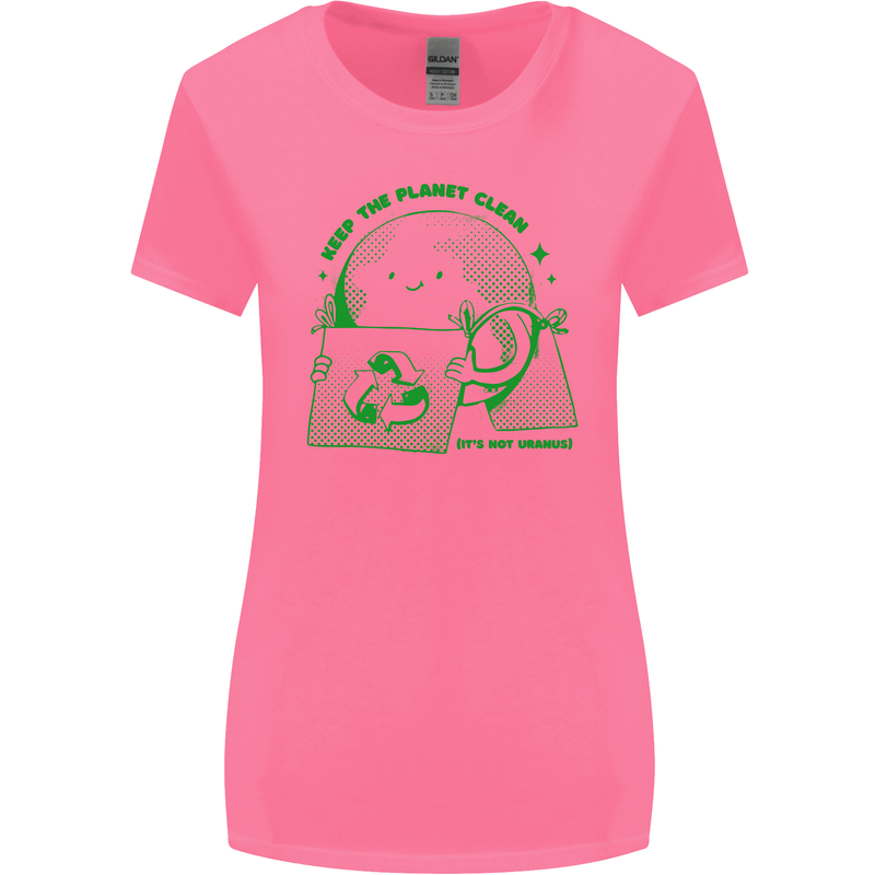 Climate Change Keep the Planet Clean Womens Wider Cut T-Shirt Azalea