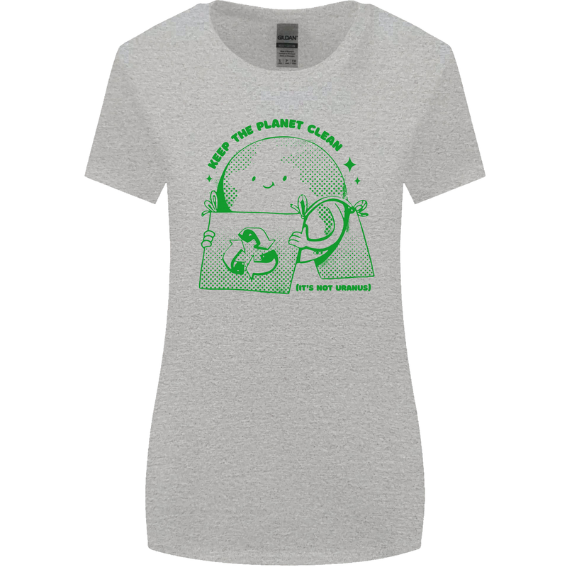 Climate Change Keep the Planet Clean Womens Wider Cut T-Shirt Sports Grey