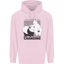 Climate Change Polar Bears Environment Childrens Kids Hoodie Light Pink