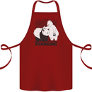 Climate Change Polar Bears Environment Cotton Apron 100% Organic Maroon