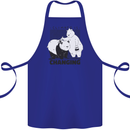 Climate Change Polar Bears Environment Cotton Apron 100% Organic Royal Blue