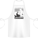 Climate Change Polar Bears Environment Cotton Apron 100% Organic White