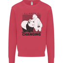 Climate Change Polar Bears Environment Kids Sweatshirt Jumper Heliconia