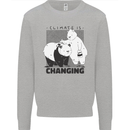 Climate Change Polar Bears Environment Kids Sweatshirt Jumper Sports Grey