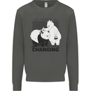 Climate Change Polar Bears Environment Kids Sweatshirt Jumper Storm Grey