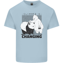 Climate Change Polar Bears Environment Kids T-Shirt Childrens Light Blue