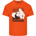 Climate Change Polar Bears Environment Kids T-Shirt Childrens Orange