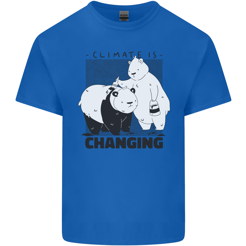 Climate Change Polar Bears Environment Kids T-Shirt Childrens Royal Blue