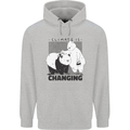Climate Change Polar Bears Environment Mens 80% Cotton Hoodie Sports Grey