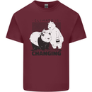Climate Change Polar Bears Environment Mens Cotton T-Shirt Tee Top Maroon