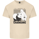 Climate Change Polar Bears Environment Mens Cotton T-Shirt Tee Top Natural