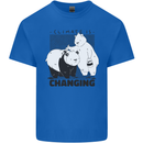 Climate Change Polar Bears Environment Mens Cotton T-Shirt Tee Top Royal Blue