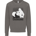 Climate Change Polar Bears Environment Mens Sweatshirt Jumper Charcoal