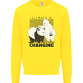 Climate Change Polar Bears Environment Mens Sweatshirt Jumper Yellow