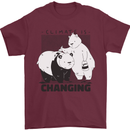 Climate Change Polar Bears Environment Mens T-Shirt 100% Cotton Maroon